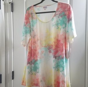 Lularoe perfect t 3x watercolor print!